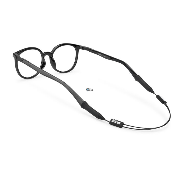 B-Flex B-Creative BF100252 Unbreakable Large Round Eyeglasses for Adults 52mm Shiny Black ( Clip-On Available)