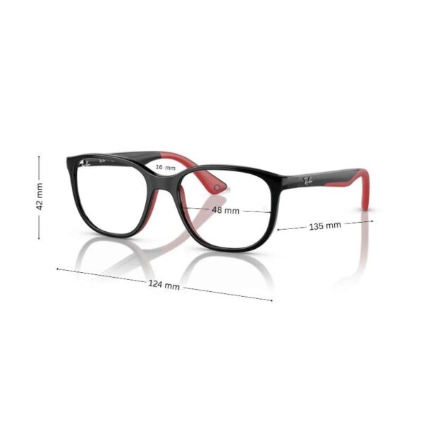 Ray-Ban Kids Frame |  RY9078V Shiny Black 48mm for 7-8 Years - Image 2