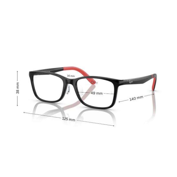 Ray-Ban Kids Glasses Shiny Black  RY1626D  49mm for 8-10 Years - Image 2