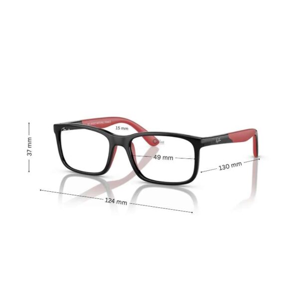 Ray-Ban Kids Glasses Shiny Black  RY1621 49mm for 8-10 Years - Image 2