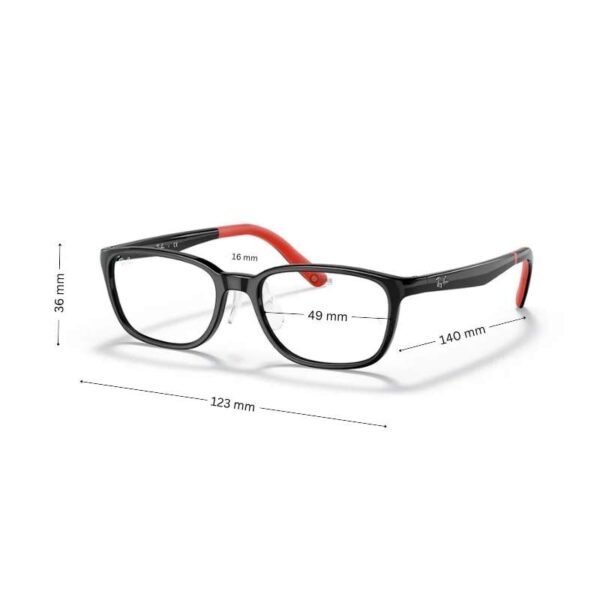 Ray-Ban Kids Glasses Shiny Black RY1617D  49mm for 8-10 Years - Image 2