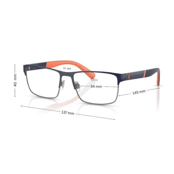 Polo Ralph Lauren PH1215 Men's Metal Eyeglasses Blue-Silver 54 mm - Image 2