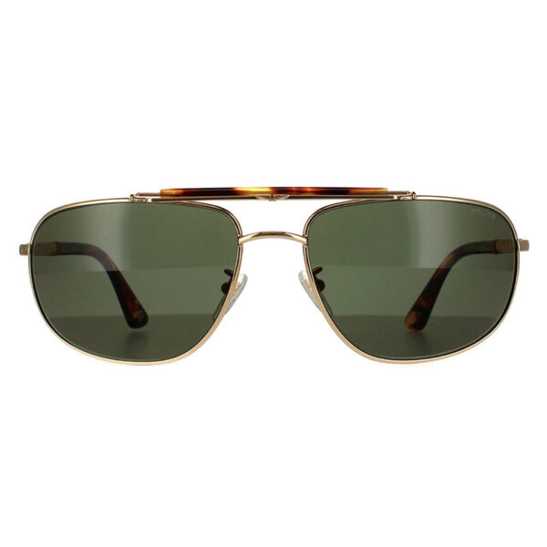 Police Origins 45 SPLD44 620349 Sunglasses – Golden Frame & Green Lenses - Image 2