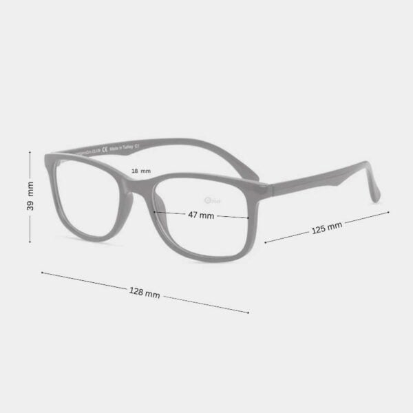 Lightweight Kids' Rectangle Glasses – Light Pink, 47mm (Ages 7-8) - Image 2