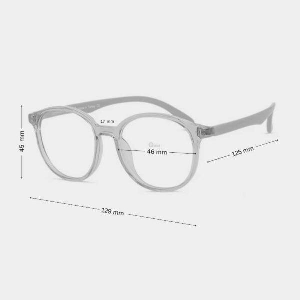 Lightweight Kids Round Glasses Light Pink 46mm for 6-7 Years - Image 2