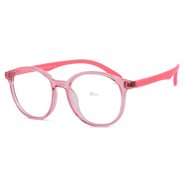 Lightweight Kids Round Glasses Light Pink 46mm for 6-7 Years