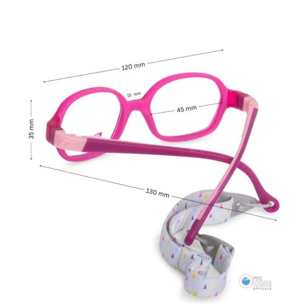 Little Demetz PINS111045 Kids Oval Pink Eyeglasses  for 4-5 Years - Image 2