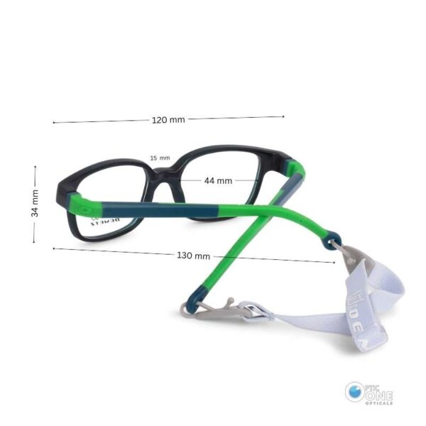 Little Demetz Eyeglasses for Boys | Eyewear for 4-6 Years - Gray/Green - Image 2