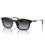 Armani Exchange AX4146SU 81588G Women's Butterfly Sunglasses in Shiny Black with Grey Gradient Lenses​