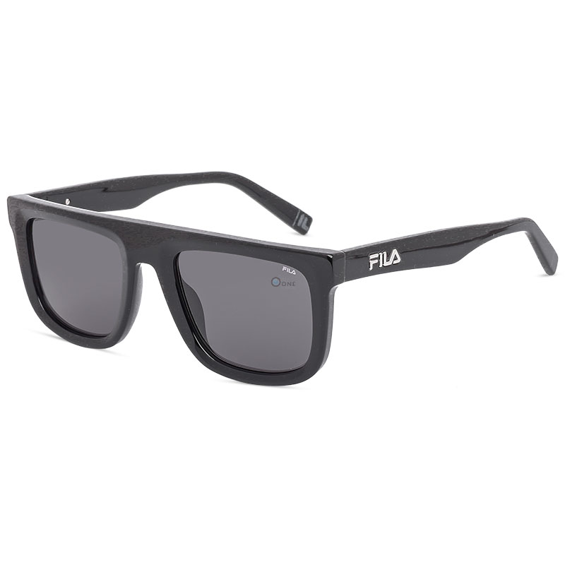Fila Sunglasses SFI896 COL.0700 Shiny Black Frame with Gray Lenses