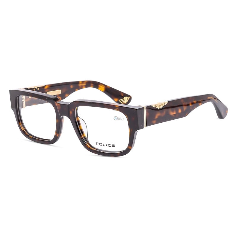 Police Men's Frame VPLP11 0722 ORIGINS MAXI 2 Brown Havana
