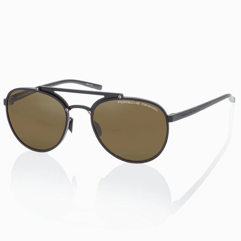 Porsche Design P'8972 A Sunglasses – Matte Black Frame with Brown Lenses
