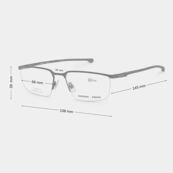 Carrera Men's Half-Rim Frame 048 - Army Green with Titanium + Carbon Fiber Temple - Image 2