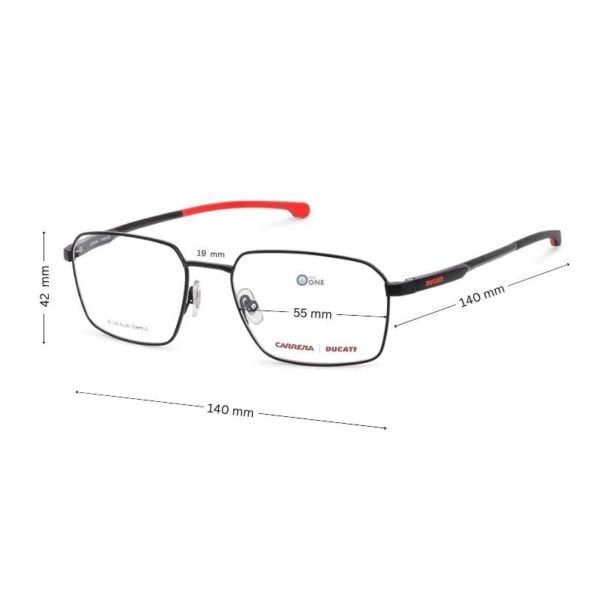 Carrera Men's Frame 040 - Matte Black with Aluminum Temple - Image 2