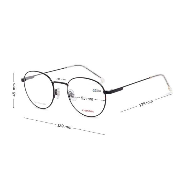 Carrera Unisex Round Metal Frame - Matte Black - Image 2