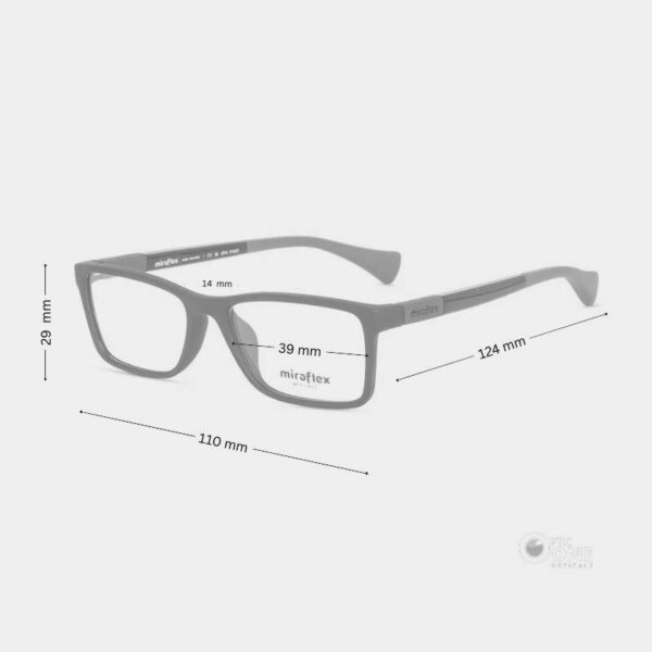 Miraflex Kids Glasses for 12-15 Years Translucent Matte Light Blue - Image 2