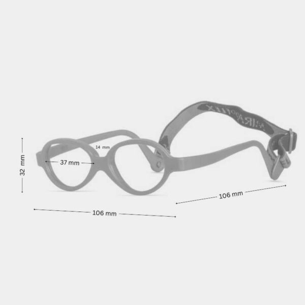 Miraflex Baby One 37 Flexible and Unbreakable Oval Glasses for Toddlers ( 1-3 Years) - Image 2