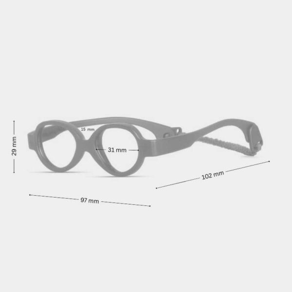 Sale! Miraflex BABY ZERO (Eye-size 31mm) | Flexible & Un-breakable Glasses for 3-8 Months - Image 2