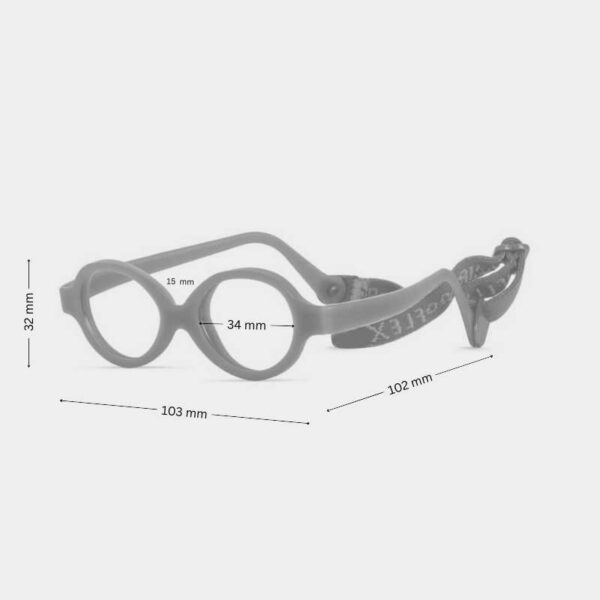 Miraflex BABY ZERO 2 34mm Flexible & Un-breakable Glasses  for 1-2 Years - Image 3