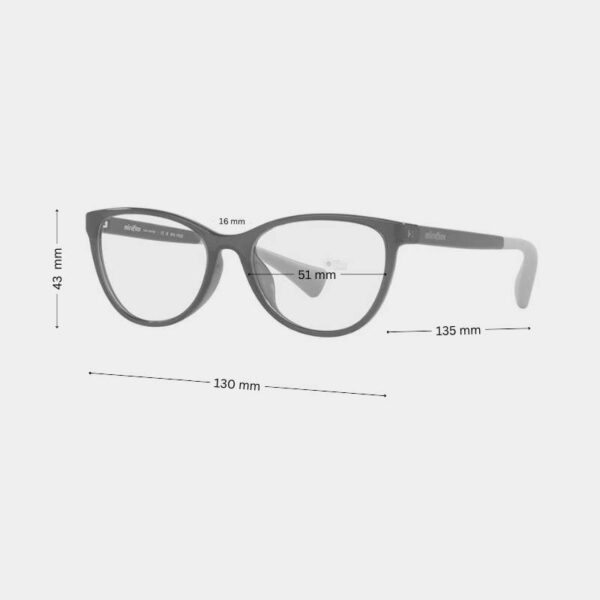 Miraflex MF4010L  Kids' Purple Cat-Eye Glasses - Size 51 for 8-12 Years - Image 2