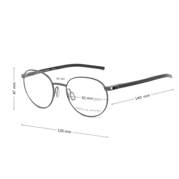 Porsche Design P'8756 A Round Eyeglasses Dark Gray - Image 2