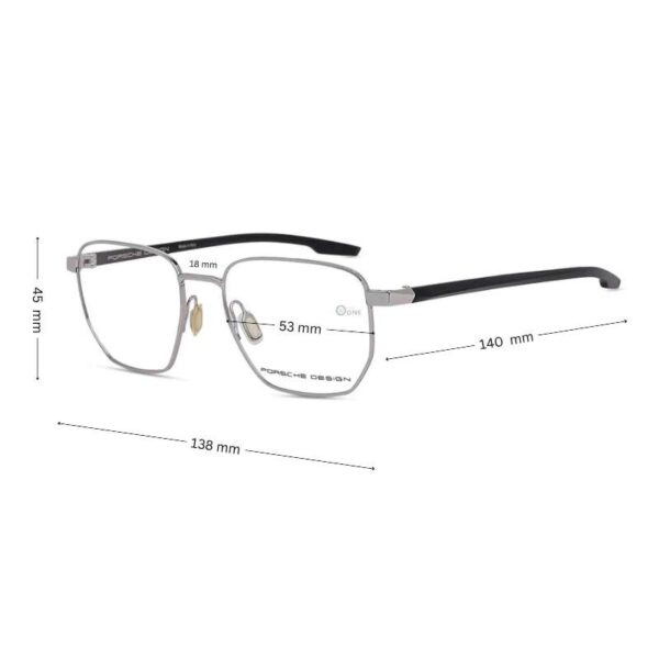 Porsche Design P'8770 D Eyeglasses – Palladium/Black Cyber Tec Series - Image 2