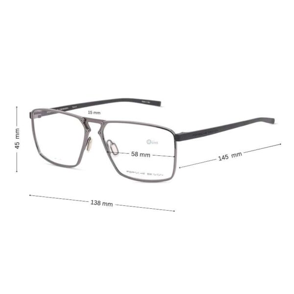 Porsche Design Eyewear 8764 Men's Titanium Frame in Silver - Image 2