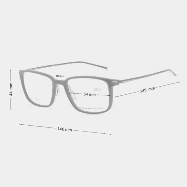 Porsche Design Eyewear 8735 Men's Titanium Frame in Matte Black - Image 2