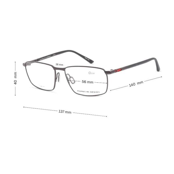 Porsche Design Eyewear 8766 C Titanium Frame in Matte Black - Image 2