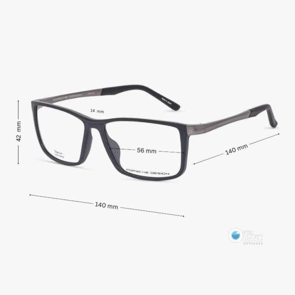 Porsche Design P 8328 Lightweight Titanium Rectangle Men's Eyeglasses Frame - Image 2