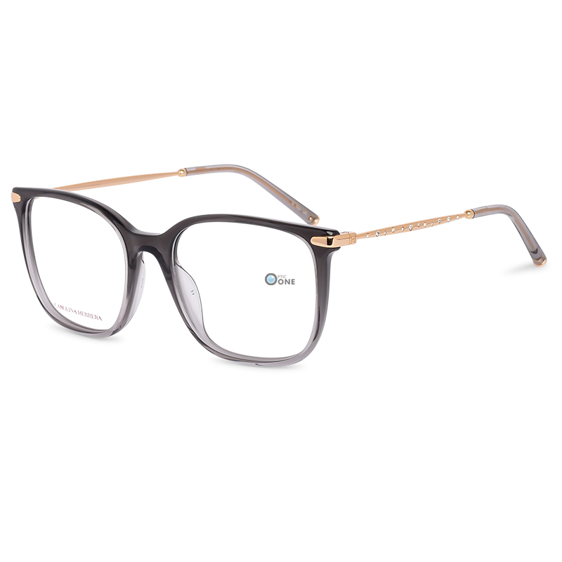 Carolina Herrera Designer Glasses HER0260 – Women’s Gradient Black Square Frame with stones