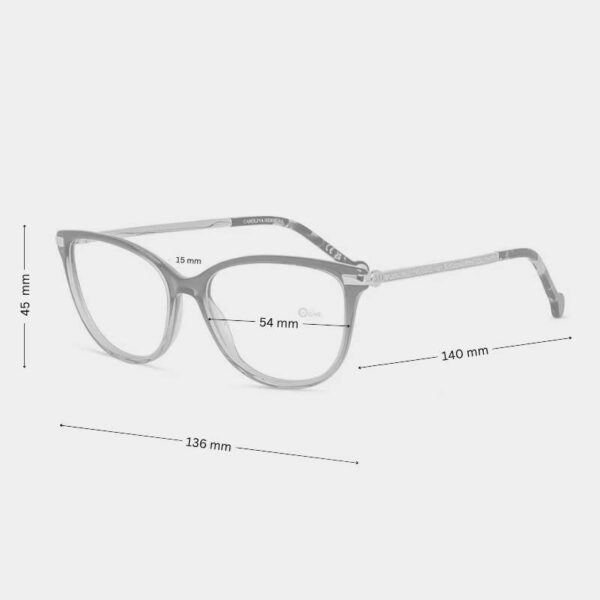 Carolina Herrera Cat-Eye Eyeglasses HER0263 - Pink Havana Frame - Image 2
