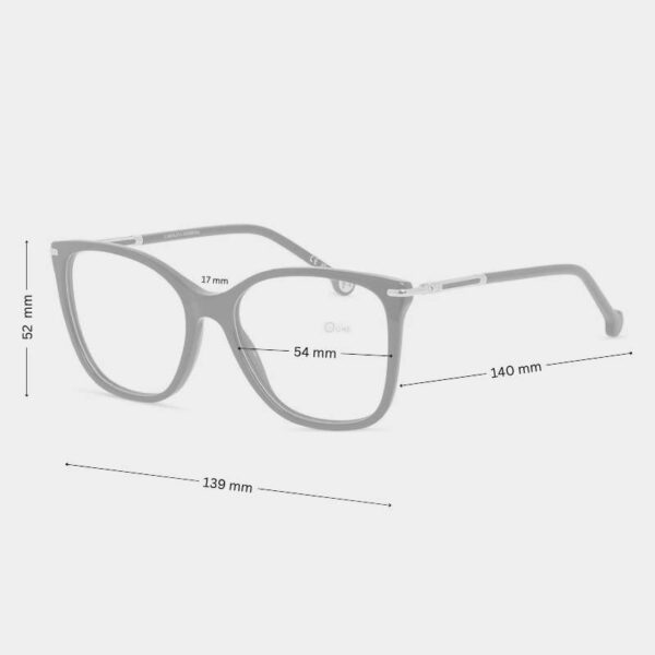 Carolina Herrera Glasses for Women HER0270 – Black Acetate Square Frame – 54mm - Image 2