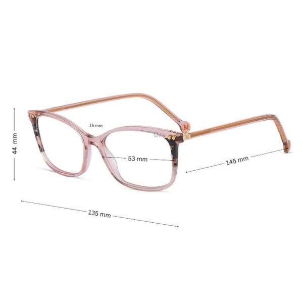 Carolina Herrera Eyeglasses HER0246 - Square Acetate Nude Havana Frame - Image 2