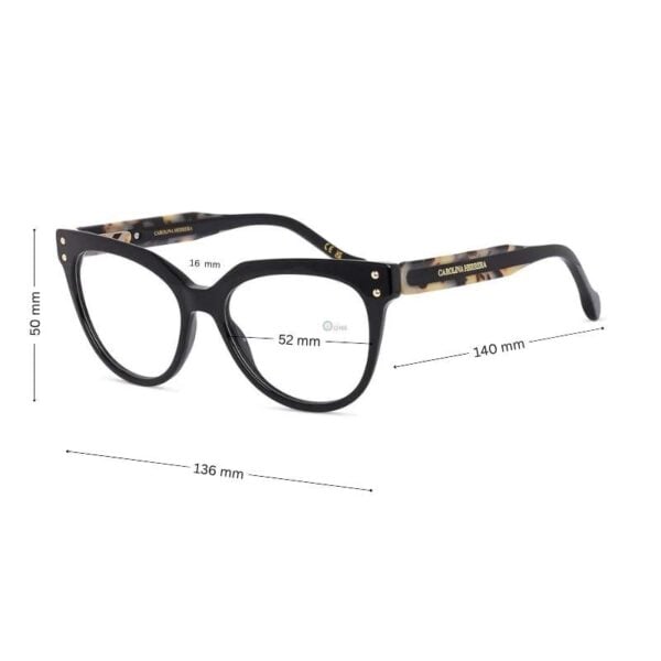 Carolina Herrera Black Cat Eye Eyeglasses - HER0224 - Image 2