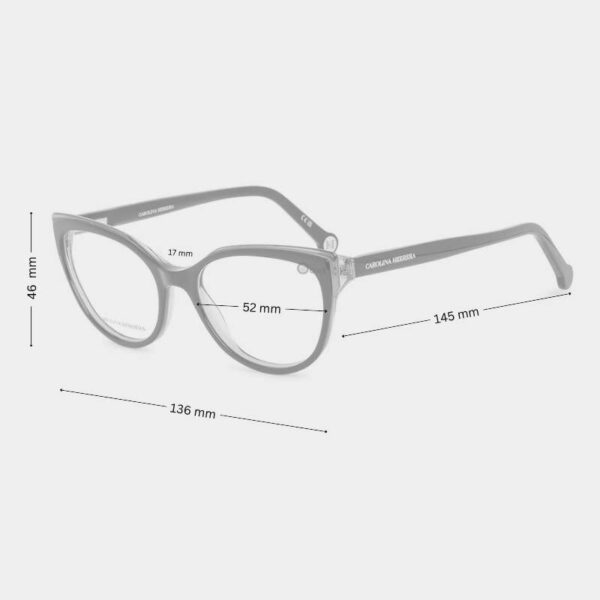 Carolina Herrera HER0253 – Black Designer Glasses for Women in Cat-Eye Shape - Image 2