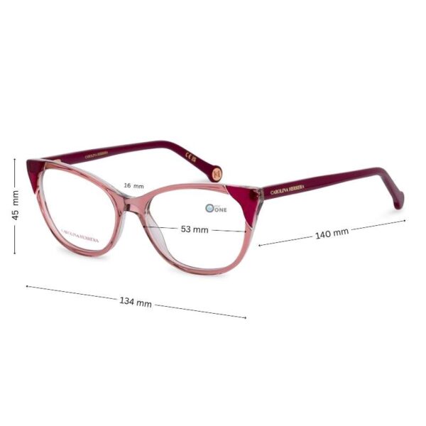 Carolina Herrera HER0283 – Transparent Pink Designer Glasses for Women - Image 2