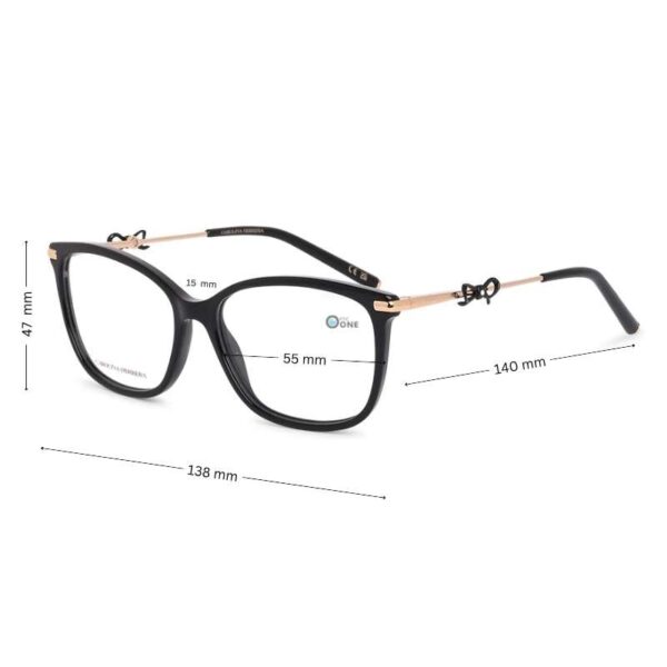 Carolina Herrera Designer Frame HER0218 – Women’s Shiny Black Eyeglasses - Image 2