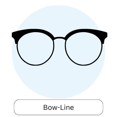 bow-line type eyeglasses