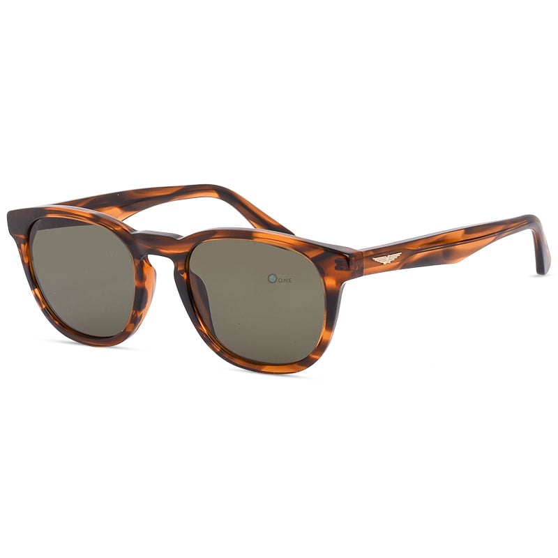 Police Origins Lite 31 SPLP22 0836 Sunglasses, Brown Tortoise Frame with Green Lenses
