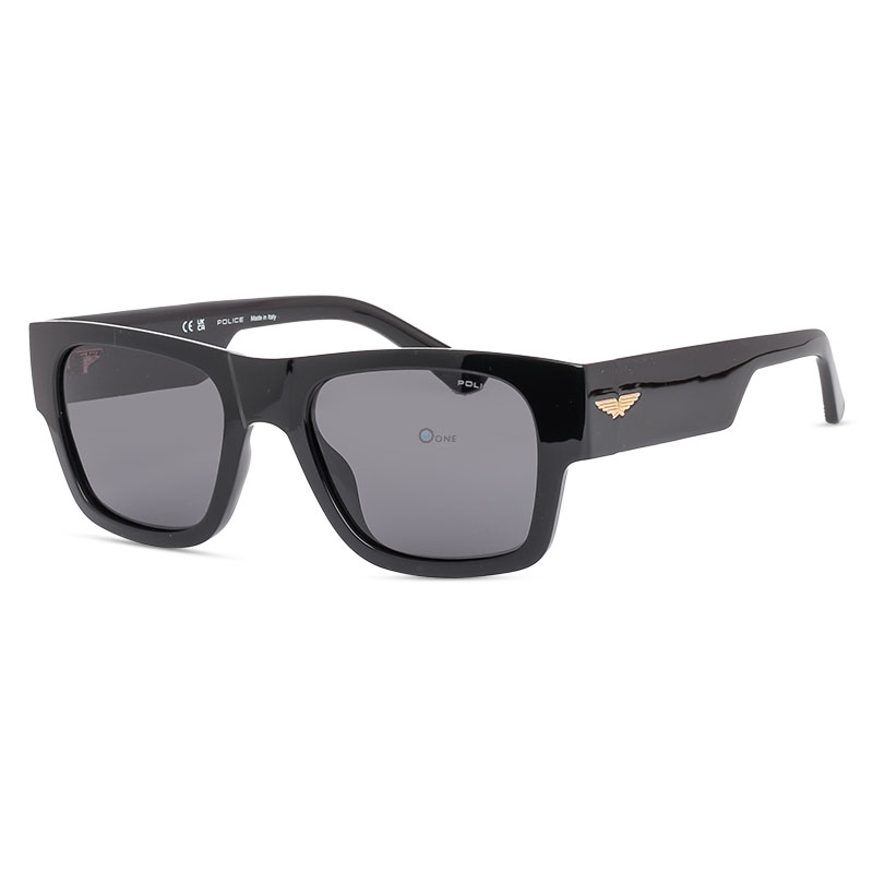 Police Polarized Ocean Maxi 1 SPLP23 Z42P Sunglasses, Shiny Black Frame/Polarized Gray Lenses