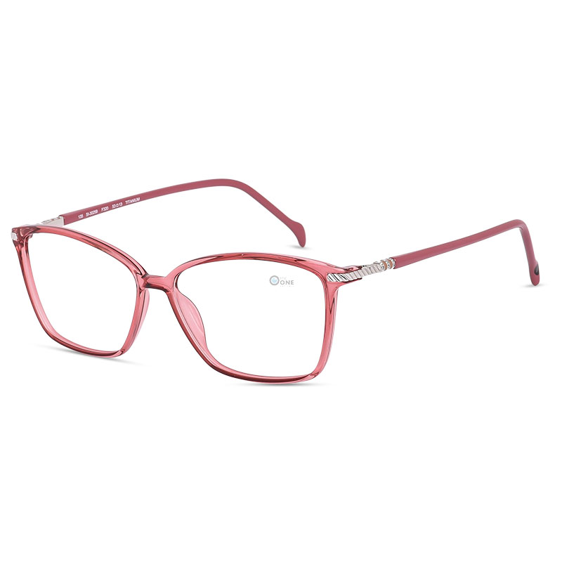 Stepper Women's Compact Lightweight Titanium Glasses SI-30258- Transparent Pink