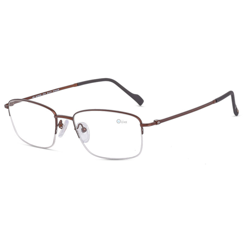 Lightweight Titanium Men's Glasses Stepper SI 60266 Matte Brown