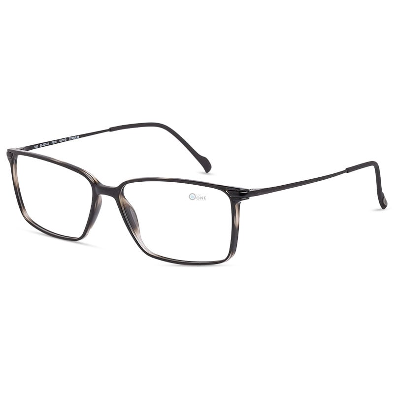 Lightweight Titanium Men's Glasses | Stepper SI 20144 Shiny Black