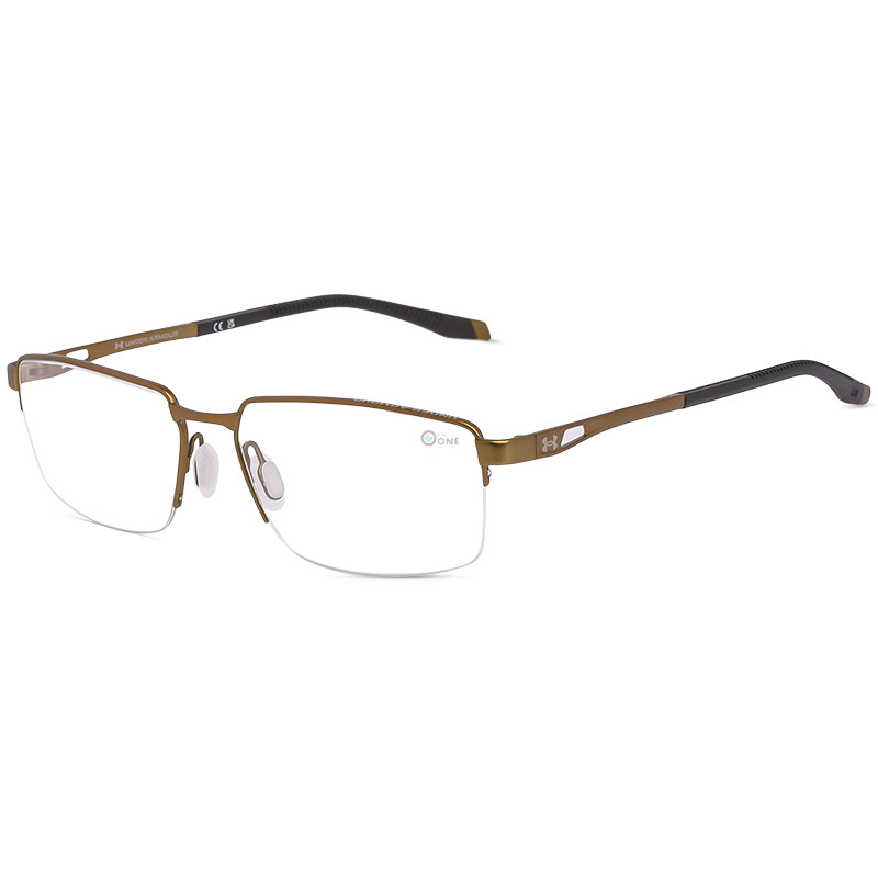 Under Armour Men's Half-Rim Eyeglasses | Matte Gold Frame