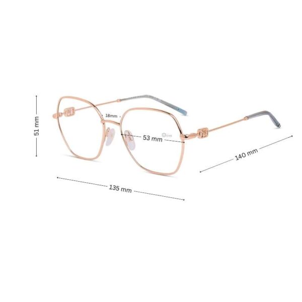 Tommy Hilfiger Glasses for Women TH2151 – Golden Hexagon Frame | Optic One UAE - Image 2