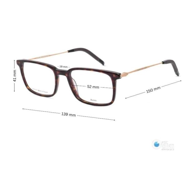 Tommy Hilfiger Men's Eyeglasses TH1817 – Brown Tortoise Acetate Frame - Image 2