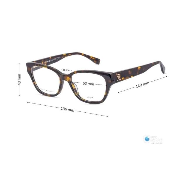 Tommy Hilfiger Women's Eyeglasses | Tommy Hilfiger Cat Eye Frame TH2001 | Tortoise Frame - Image 2