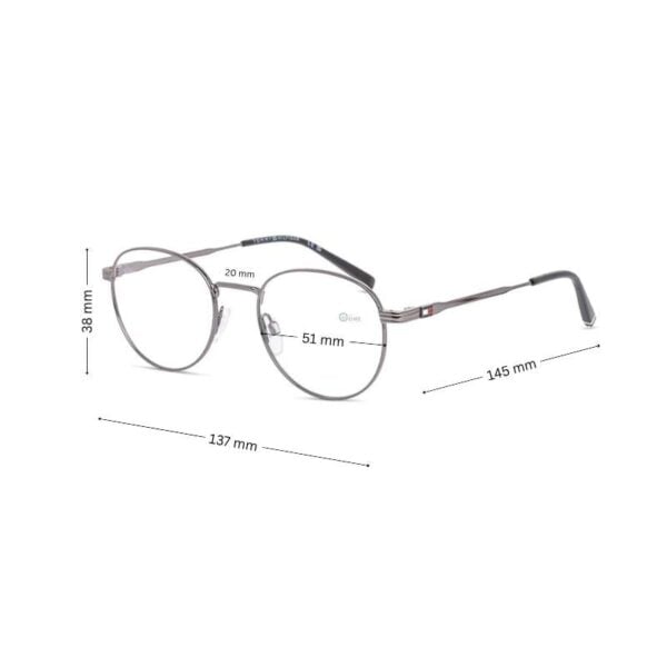 Tommy Hilfiger Women's Glasses – TH2135 Round Metal Frame with logo on Temples - Image 2