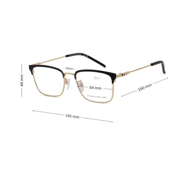 Tommy Hilfiger Men's Eyeglasses TH2164 – Black/Gold Metal Frame - Image 2